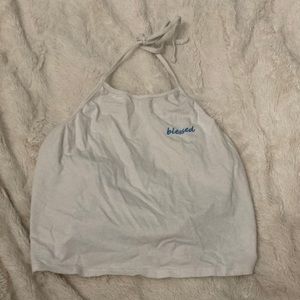 Pacsun blessed crop top halter neck